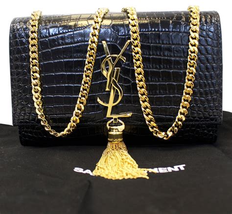 ysl gold bag|ysl black handbag gold chain.